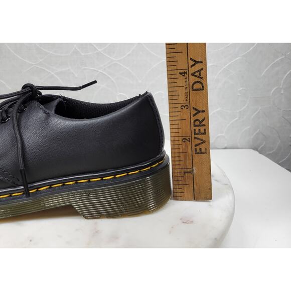Dr Martens Derby Shoes Kids 2 Black Leather Lace Up‎ Chunky - Picture 6 of 15